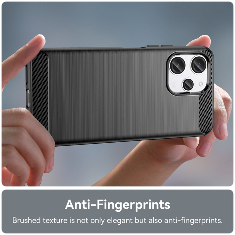 Hoes voor Xiaomi Redmi 12 5G / 12, Techsuit, Carbon, Zwart