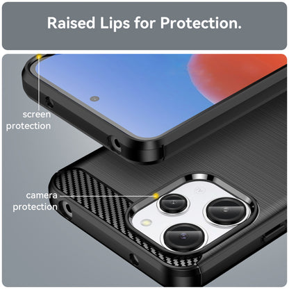Hoes voor Xiaomi Redmi 12 5G / 12, Techsuit, Carbon, Zwart