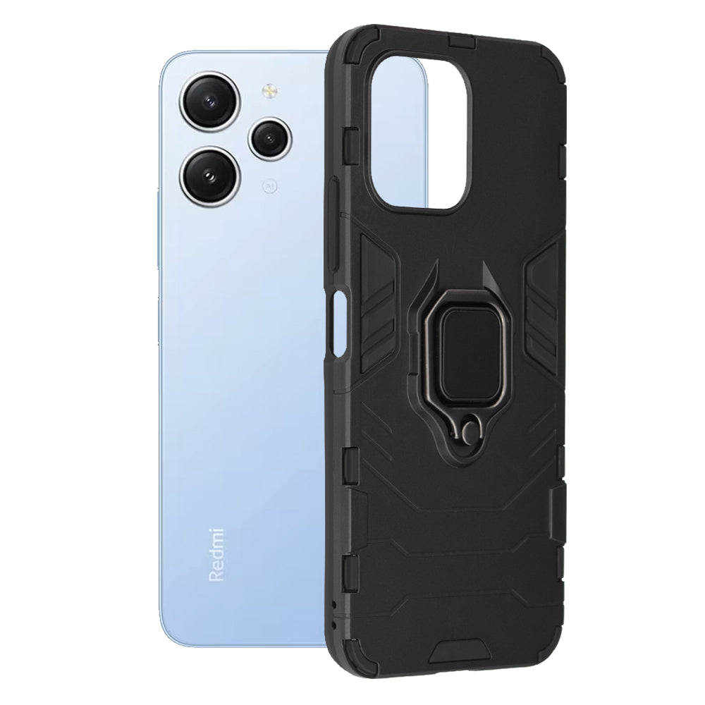 Hoes voor Xiaomi Redmi 12 5G / 12, Techsuit, Shield, Zwart