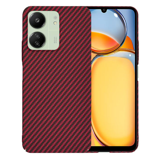 Hoes voor Xiaomi Redmi 13C 5G / 13C / Poco C65, Techsuit, Carbonite FiberShell, Rood