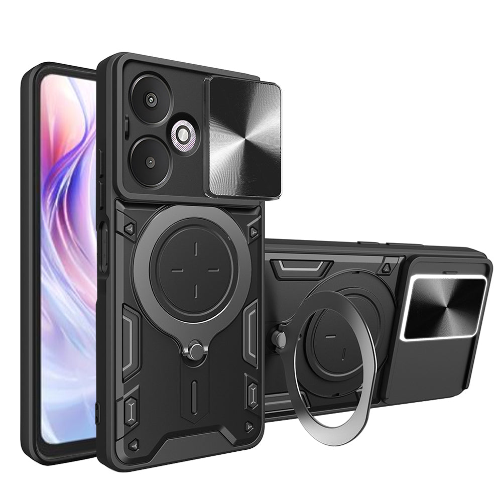 Hoes voor Xiaomi Redmi 13C 5G, Techsuit, CamGuard Pro, Zwart