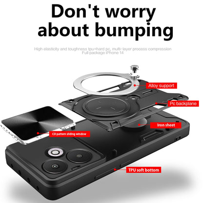 Hoes voor Xiaomi Redmi 13C 5G, Techsuit, CamGuard Pro, Zwart