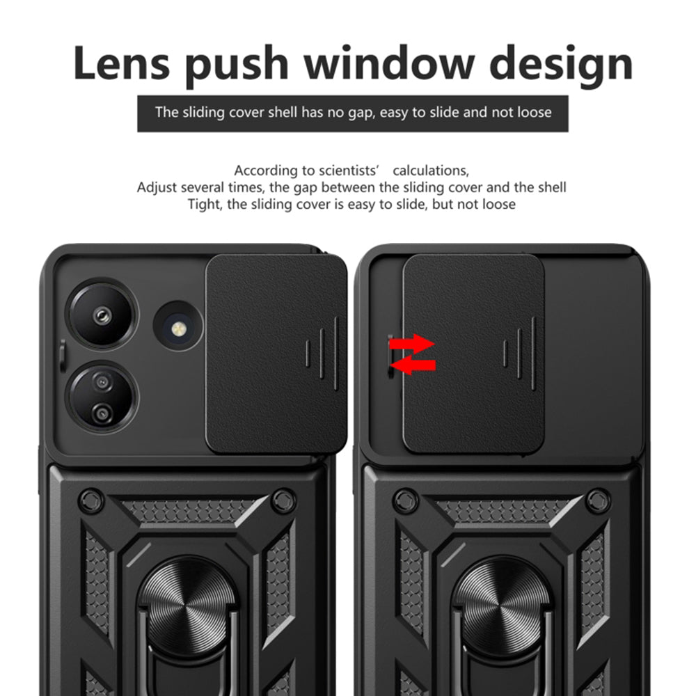 Case for Xiaomi Redmi 13C 5G, Techsuit, CamShield, Black