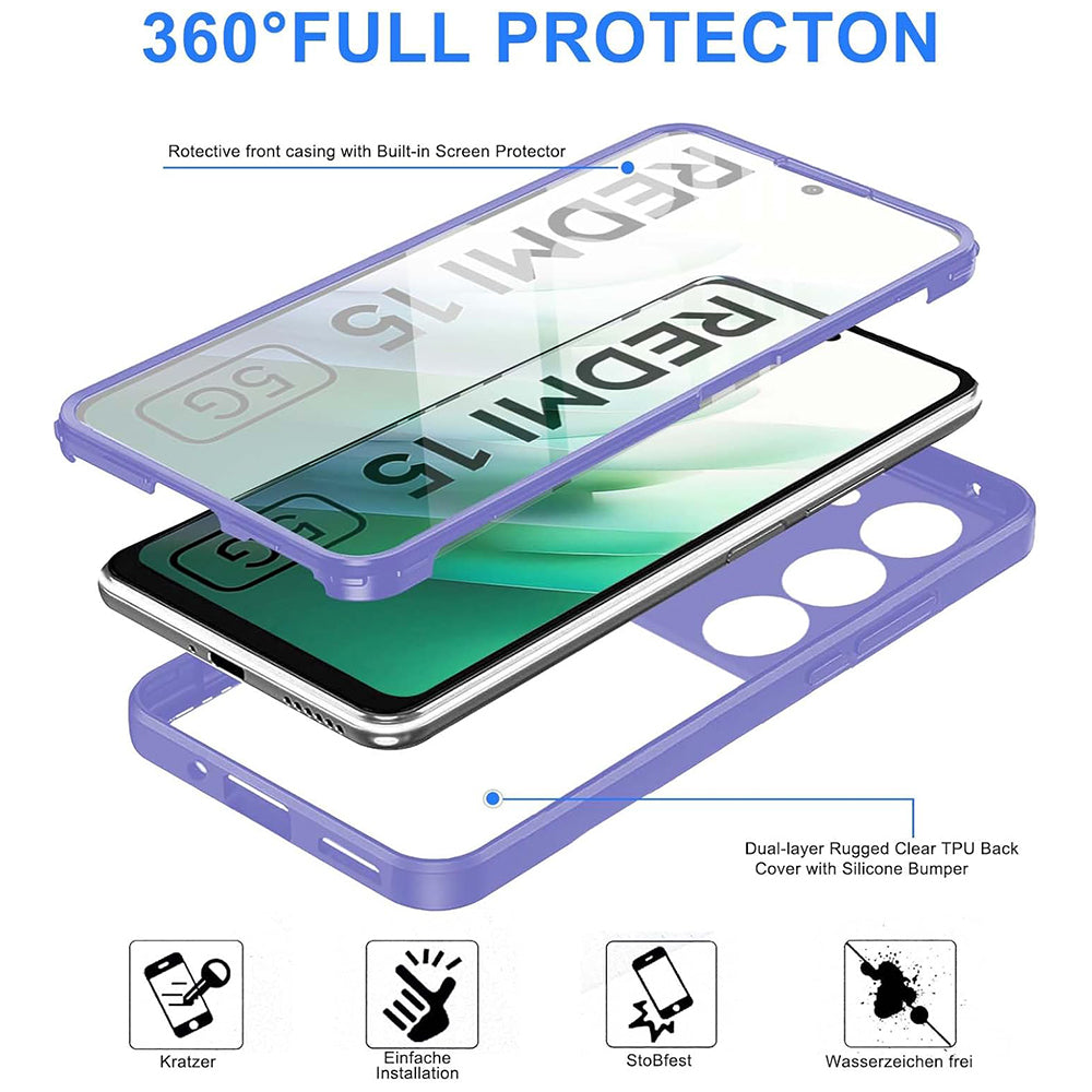 Hoes voor Xiaomi Redmi 15 5G / 15 4G, Techsuit, ColorVerse 360, Paars