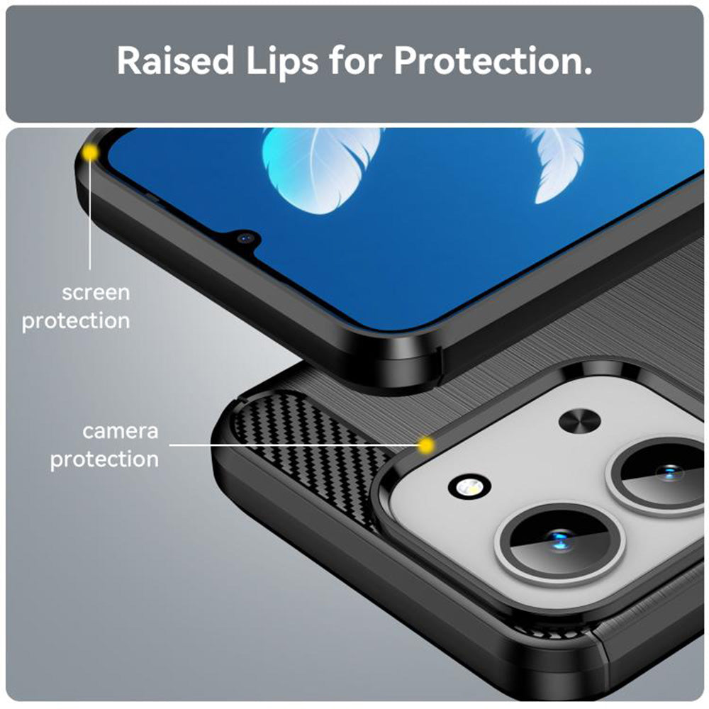 Hoes voor Xiaomi Redmi 15C 5G / 15C 4G, Techsuit, Carbon, Zwart