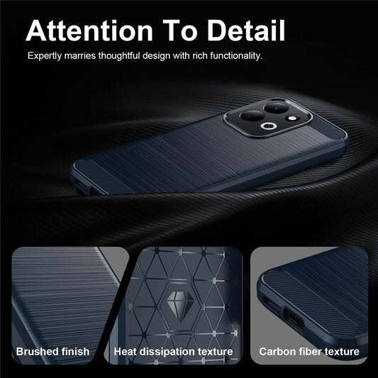 Hoes voor Xiaomi Redmi 17 5G / 17 4G, Techsuit, Carbon, Blauw