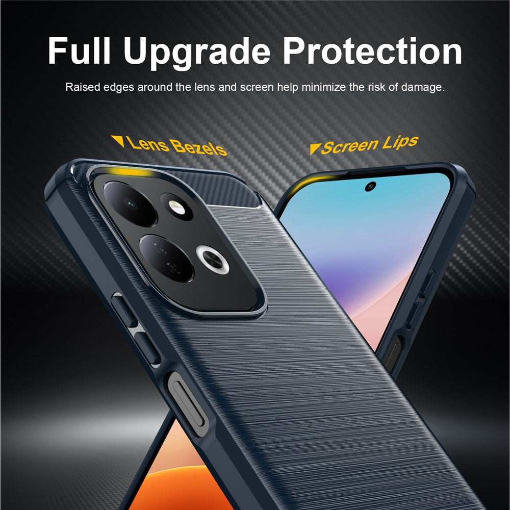 Hoes voor Xiaomi Redmi 17 5G / 17 4G, Techsuit, Carbon, Blauw