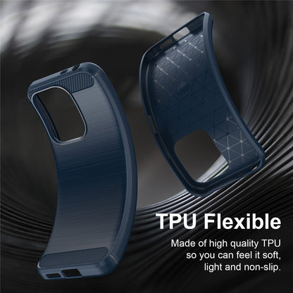 Hoes voor Xiaomi Redmi 17 5G / 17 4G, Techsuit, Carbon, Blauw