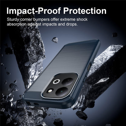 Hoes voor Xiaomi Redmi 17 5G / 17 4G, Techsuit, Carbon, Blauw
