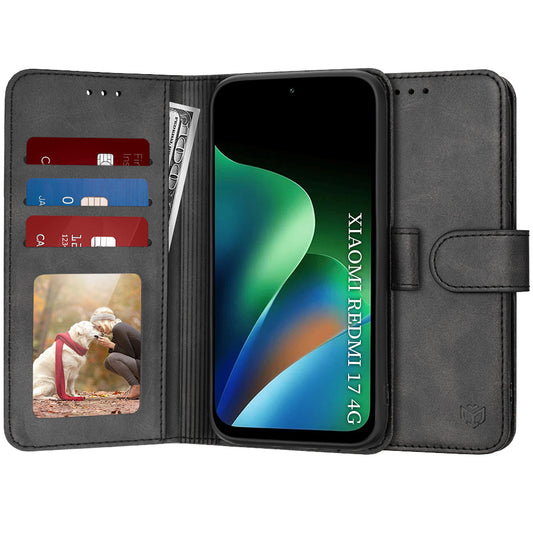 Hoes voor Xiaomi Redmi 17 5G / 17 4G, Techsuit, Diary Book, Zwart