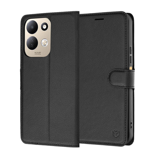 Hoesje voor Xiaomi Redmi 17 5G / 17 4G, Techsuit, Leather Folio, Zwart