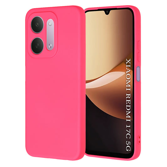 Hoesje voor Xiaomi Redmi 17C 5G, Techsuit, SoftFlex, donkerroze