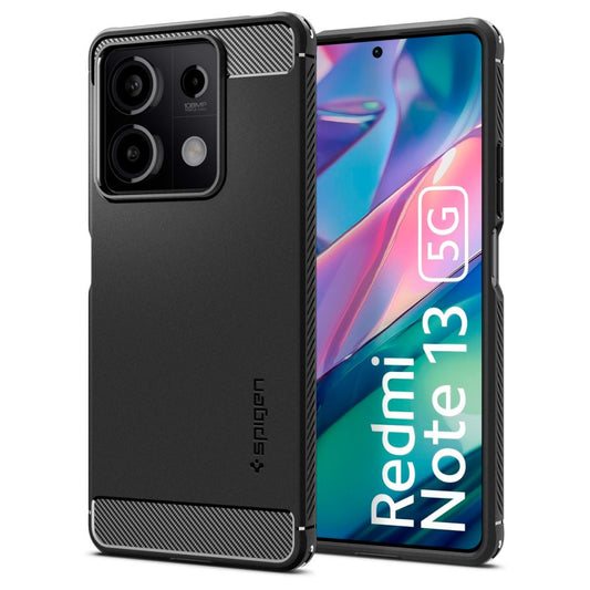 Hoesje voor Xiaomi Redmi Note 13 5G, Spigen, Rugged Armor, Zwart ACS07665