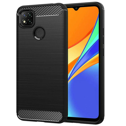 Hoes voor Xiaomi Redmi 9C NFC / 9C, Techsuit, Carbon, Zwart