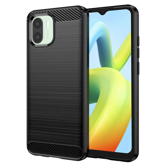 Hoes voor Xiaomi Redmi A2 / A1, Techsuit, Carbon, Zwart