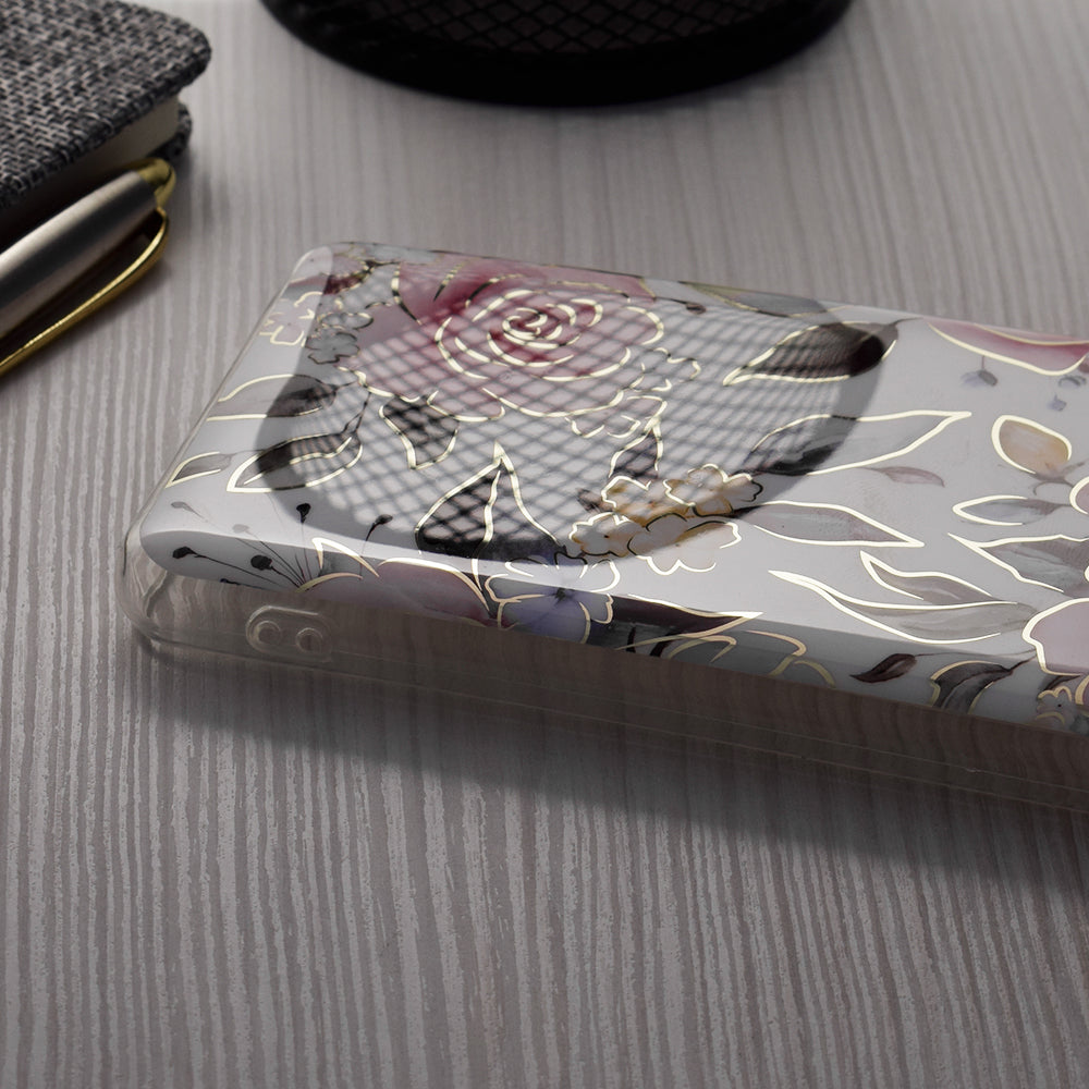 Hoes voor Xiaomi Redmi A2+ / A1+, Techsuit, Marble, Wit