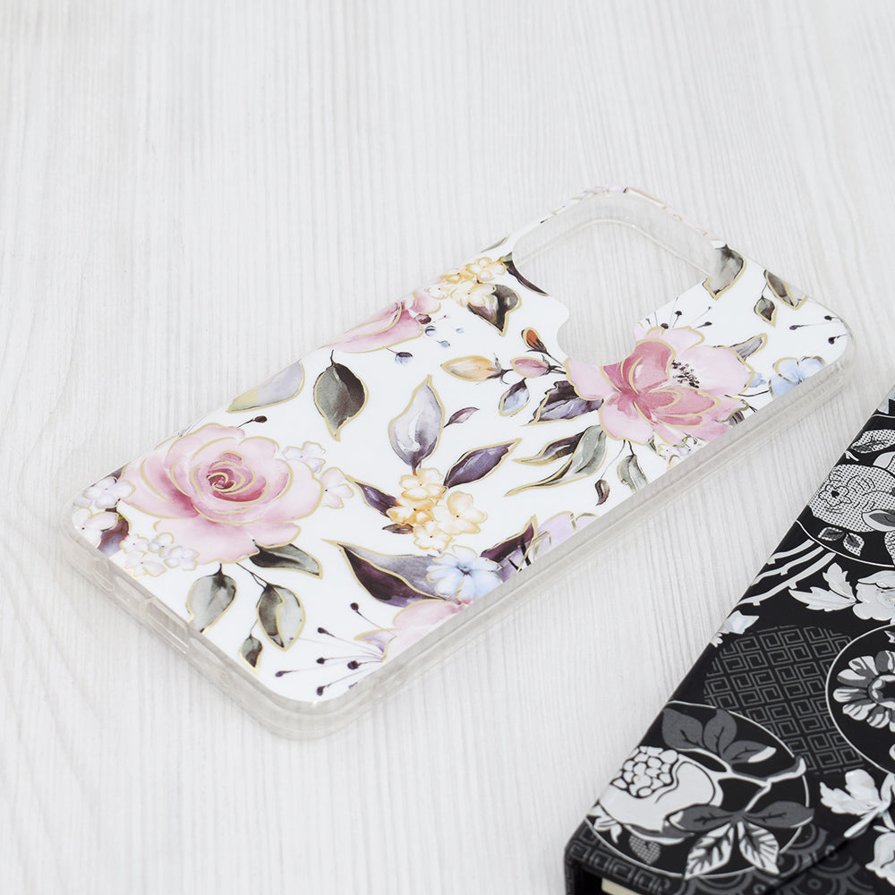 Hoes voor Xiaomi Redmi A2+ / A1+, Techsuit, Marble, Wit