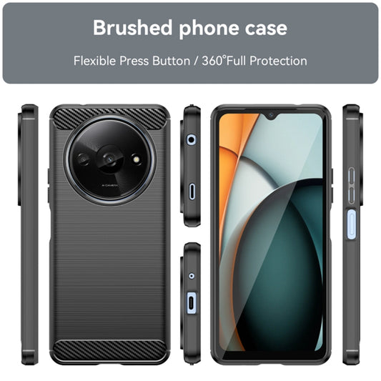 Hoes voor Xiaomi Redmi A3x / A3, Techsuit, Carbon, Zwart