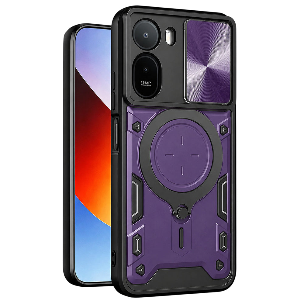 Hoes voor Xiaomi Redmi A7 Pro 4G, Techsuit, CamGuard Pro, Paars
