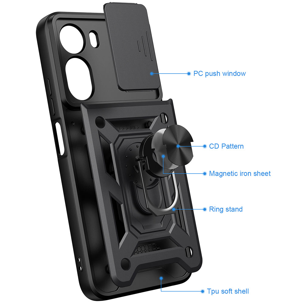 Hoesje voor Xiaomi Redmi A7 Pro 4G, Techsuit, CamShield, Blauw
