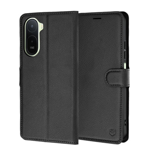Hoes voor Xiaomi Redmi A7 Pro 4G, Techsuit, Leather Folio, Zwart