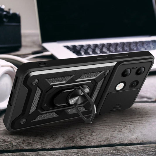 Hoes voor Xiaomi Redmi Note 13 4G, Techsuit, CamShield, Zwart