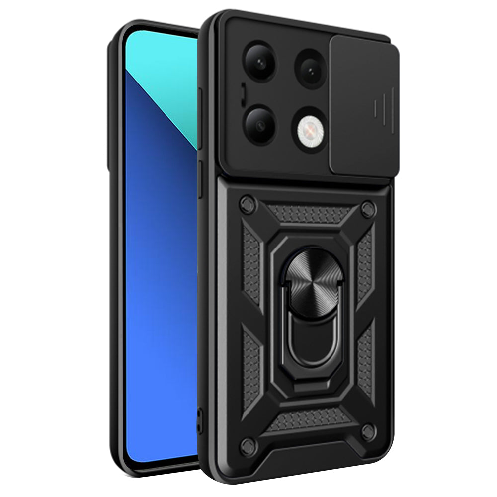 Hoes voor Xiaomi Redmi Note 13 4G, Techsuit, CamShield, Zwart