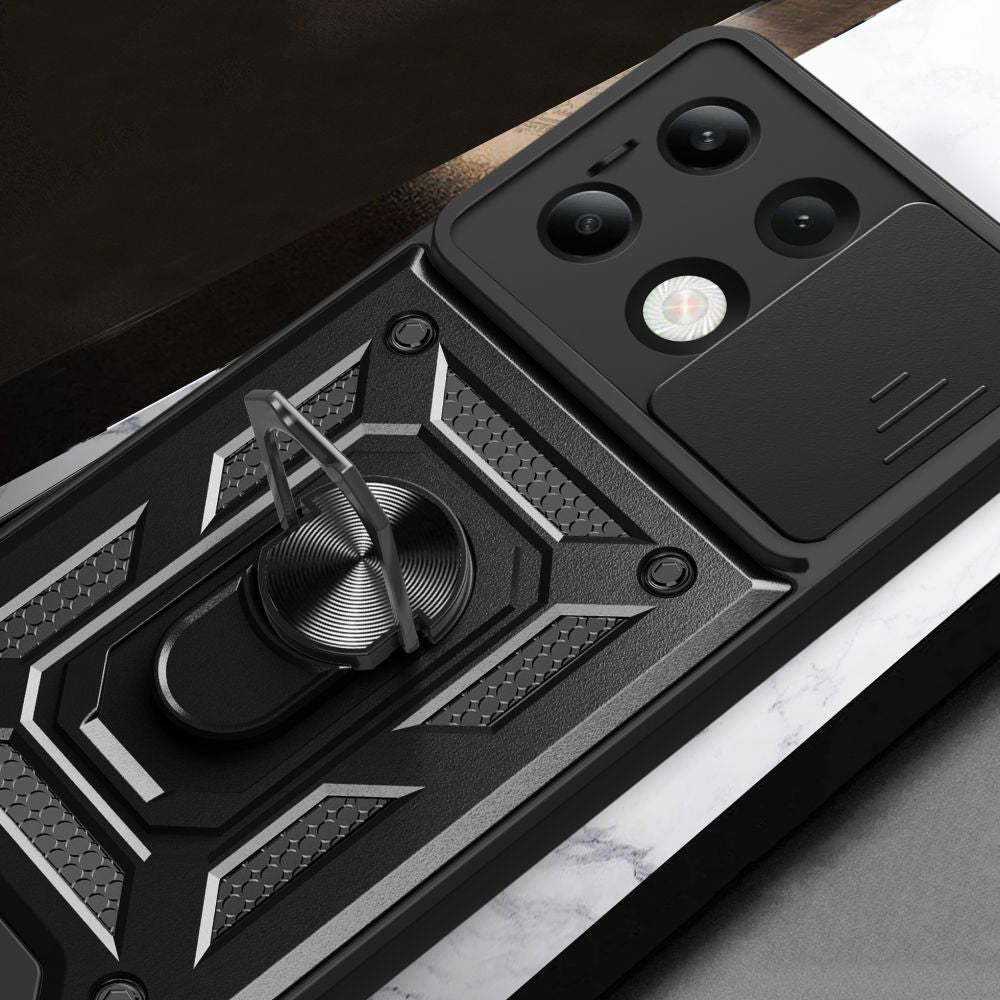Hoes voor Xiaomi Redmi Note 13 4G, Techsuit, CamShield, Zwart