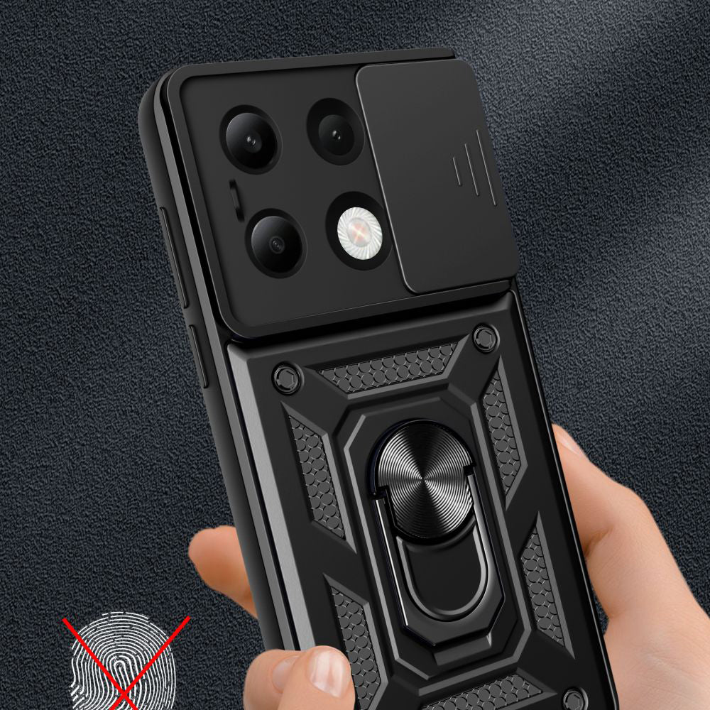 Hoes voor Xiaomi Redmi Note 13 4G, Techsuit, CamShield, Zwart