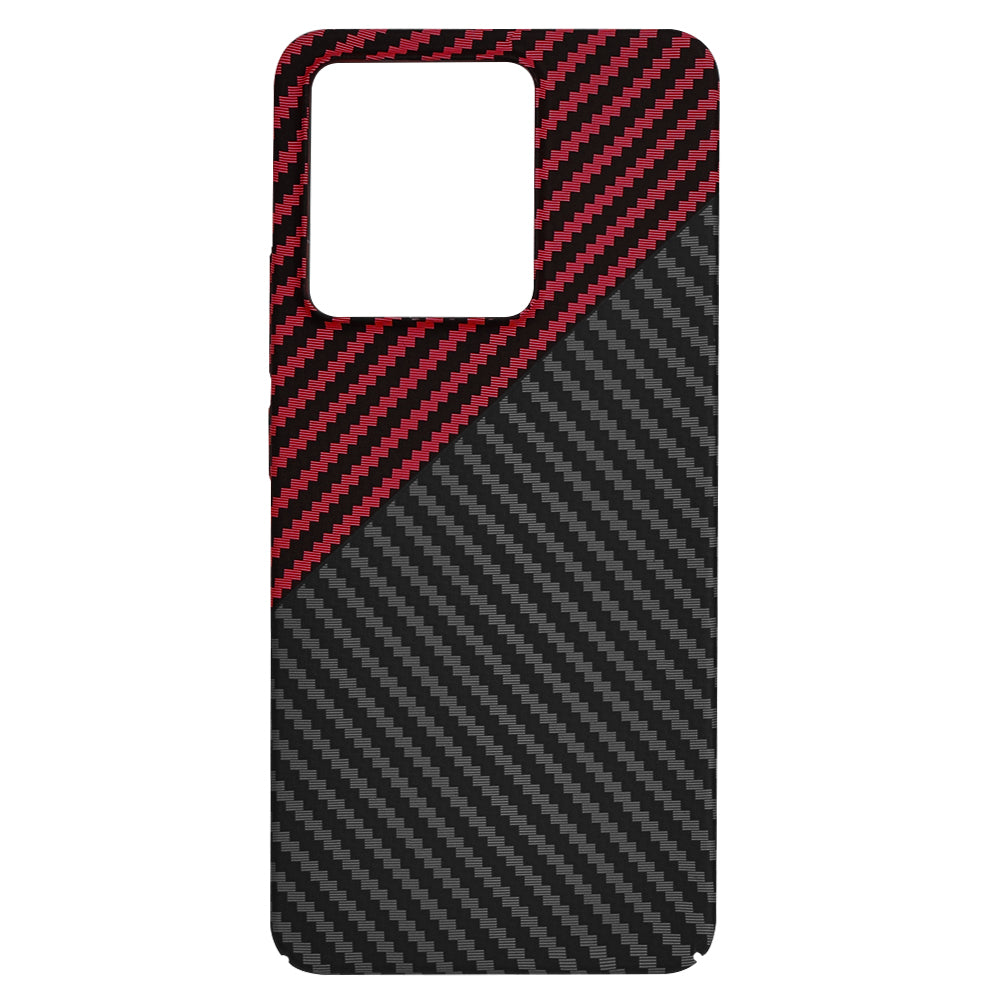 Hoes voor Xiaomi Redmi Note 13 4G, Techsuit, Carbonite FiberShell, Zwart Rood