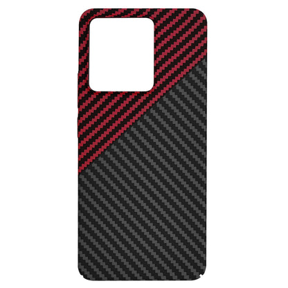 Hoes voor Xiaomi Redmi Note 13 4G, Techsuit, Carbonite FiberShell, Zwart Rood
