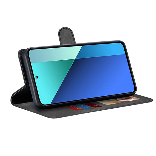 Hoes voor Xiaomi Redmi Note 13 4G, Techsuit, Diary Book, Zwart