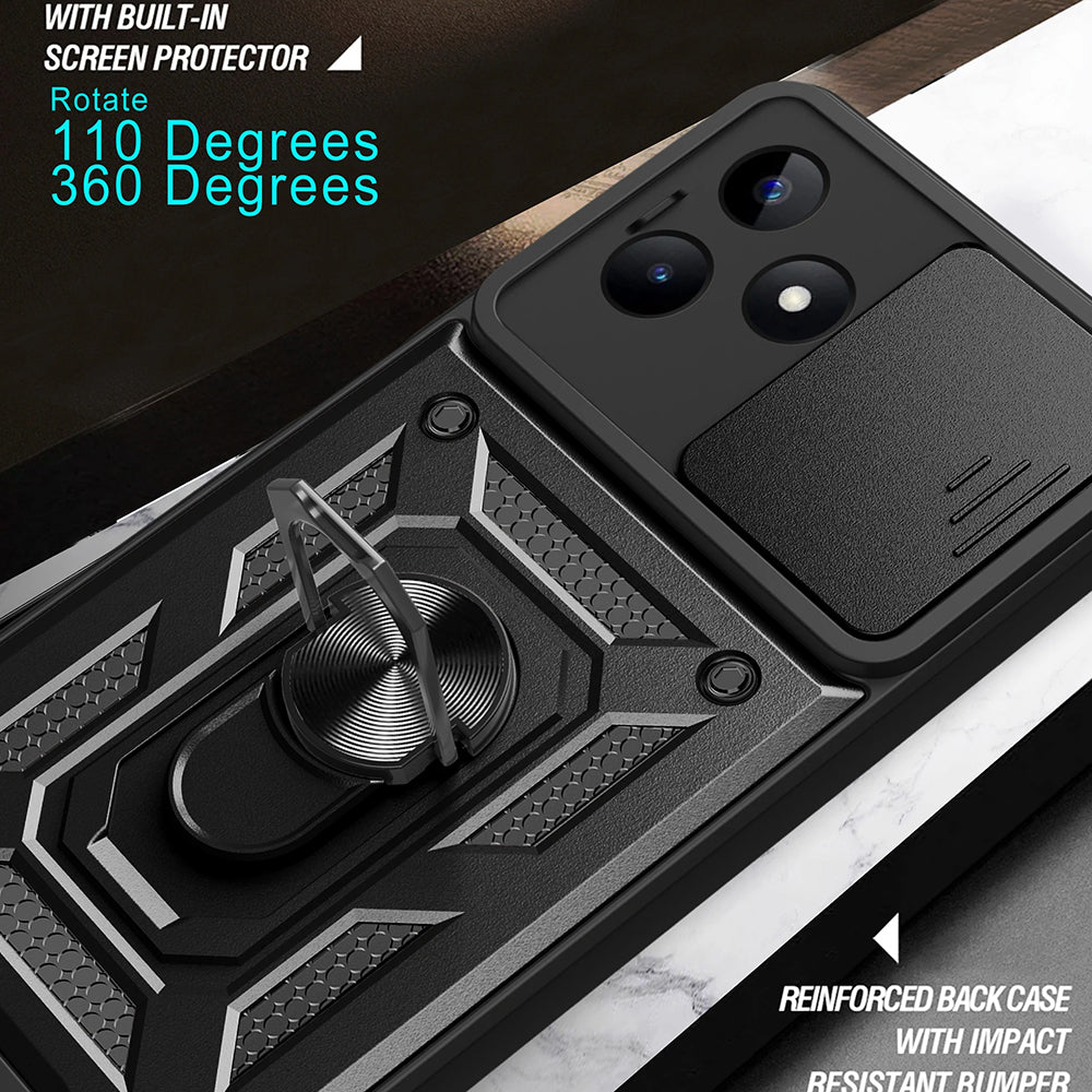 Hoes voor Xiaomi Redmi Note 13 5G, Techsuit, CamShield, Zwart