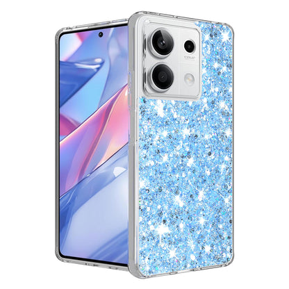 Hoesje voor Xiaomi Redmi Note 13 5G, Techsuit, Sparkly Glitter, Blauw