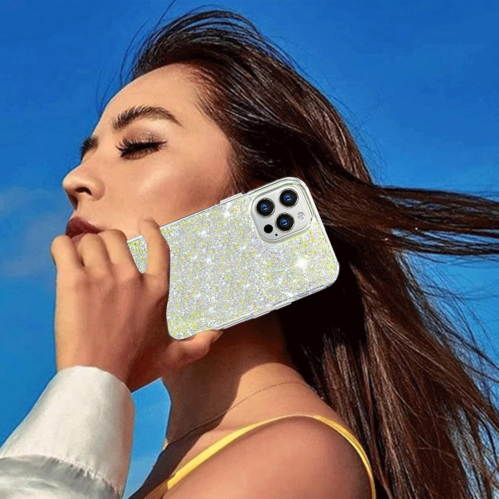 Hoesje voor Xiaomi Redmi Note 13 5G, Techsuit, Sparkly Glitter, Blauw