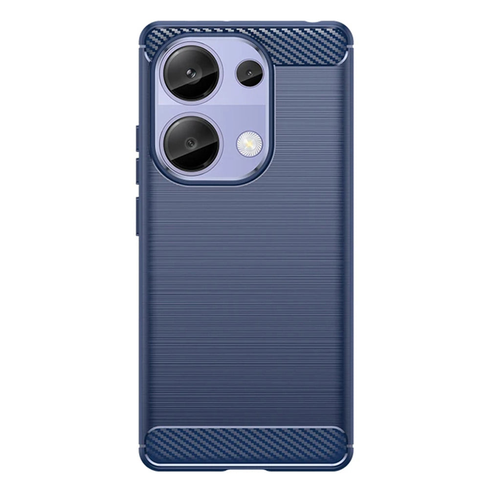 Hoes voor Xiaomi Redmi Note 13 Pro 4G / Poco M6 Pro 4G, Techsuit, Carbon, Blauw