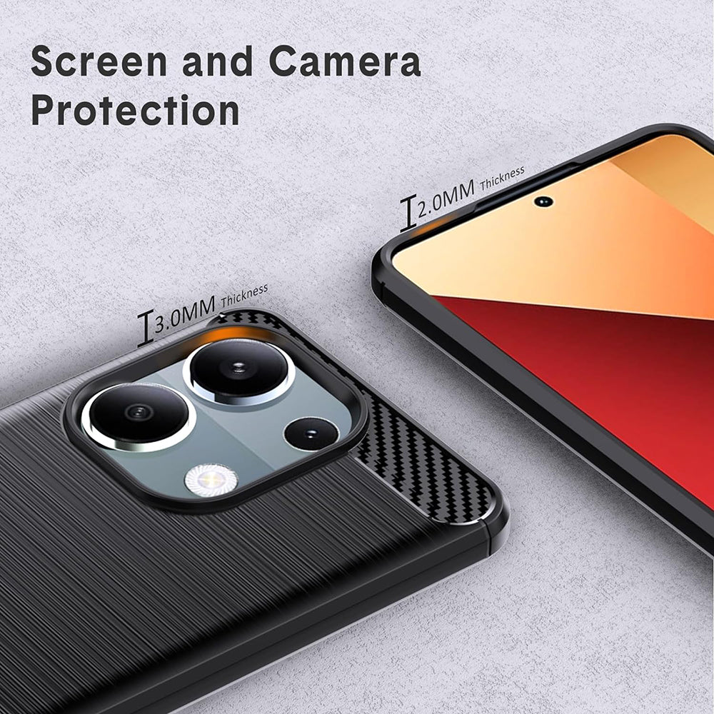 Hoes voor Xiaomi Redmi Note 13 Pro 4G / Poco M6 Pro 4G, Techsuit, Carbon, Zwart