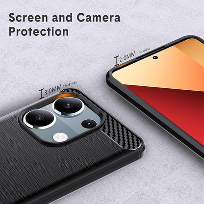 Hoes voor Xiaomi Redmi Note 13 Pro 4G / Poco M6 Pro 4G, Techsuit, Carbon, Zwart