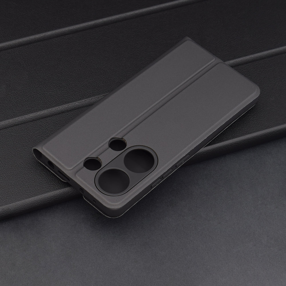 Hoes voor Xiaomi Redmi Note 13 Pro 4G / Poco M6 Pro 4G, Techsuit, Magskin Book, Zwart
