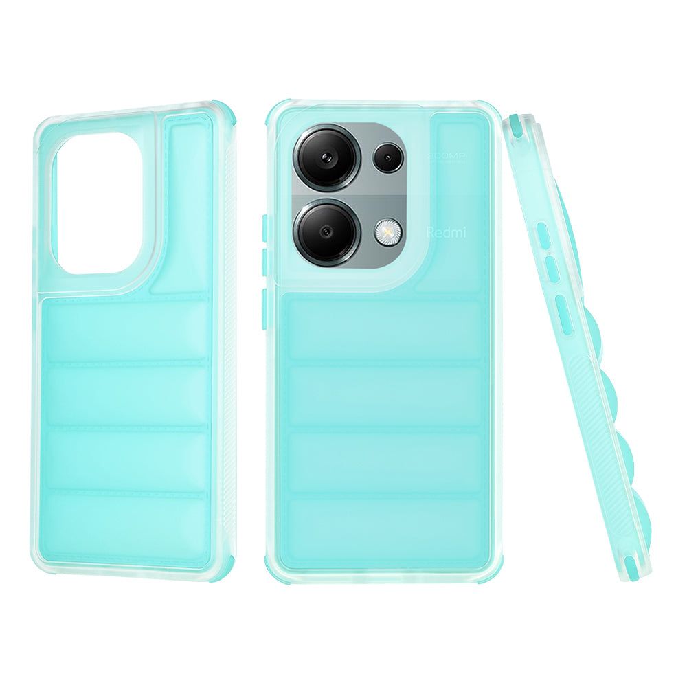 Hoes voor Xiaomi Redmi Note 13 Pro 4G / Poco M6 Pro 4G, Techsuit, Wave Shield, Turkoois
