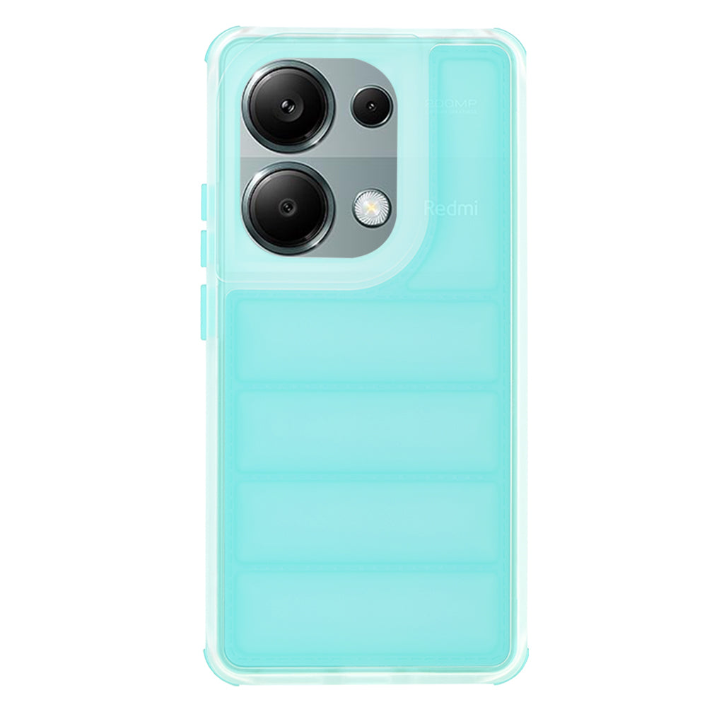 Hoes voor Xiaomi Redmi Note 13 Pro 4G / Poco M6 Pro 4G, Techsuit, Wave Shield, Turkoois