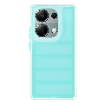 Hoes voor Xiaomi Redmi Note 13 Pro 4G / Poco M6 Pro 4G, Techsuit, Wave Shield, Turkoois
