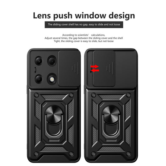 Hoes voor Xiaomi Redmi Note 13 Pro 4G / Poco M6 Pro 4G, Techsuit, CamShield, Zwart