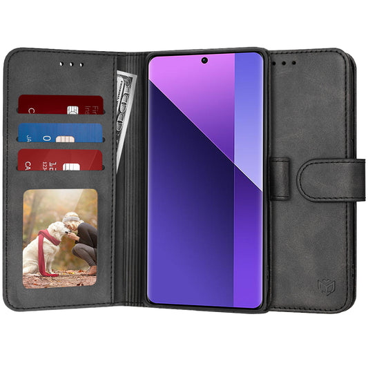 Hoes voor Xiaomi Redmi Note 13 Pro+, Techsuit, Diary Book, Zwart