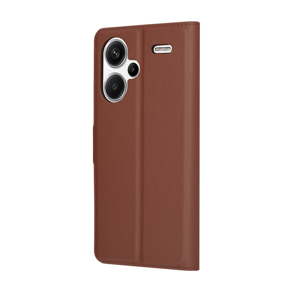 Hoes voor Xiaomi Redmi Note 13 Pro+, Techsuit, Leather Folio, Bruin