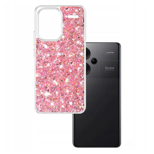 Hoesje voor Xiaomi Redmi Note 13 Pro+, Techsuit, Sparkly Glitter, Roze