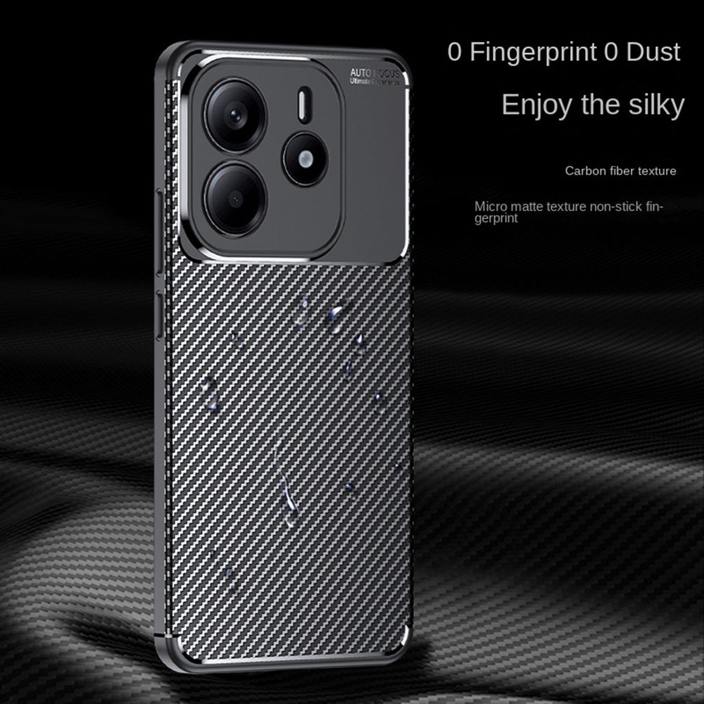Hoes voor Xiaomi Redmi Note 14 4G (Regionaal), Techsuit, CarbonFiber, Zwart