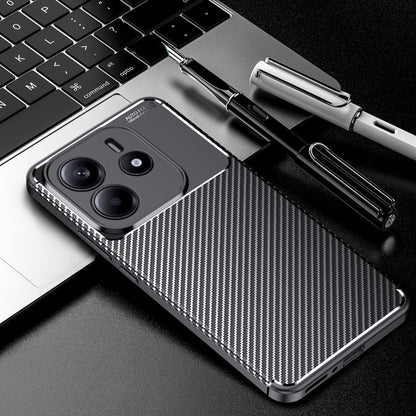 Hoes voor Xiaomi Redmi Note 14 4G (Regionaal), Techsuit, CarbonFiber, Zwart