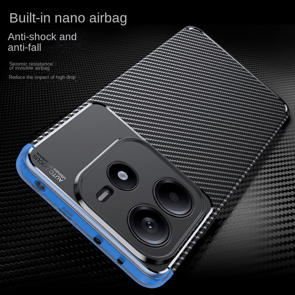 Hoes voor Xiaomi Redmi Note 14 4G (Regionaal), Techsuit, CarbonFiber, Zwart