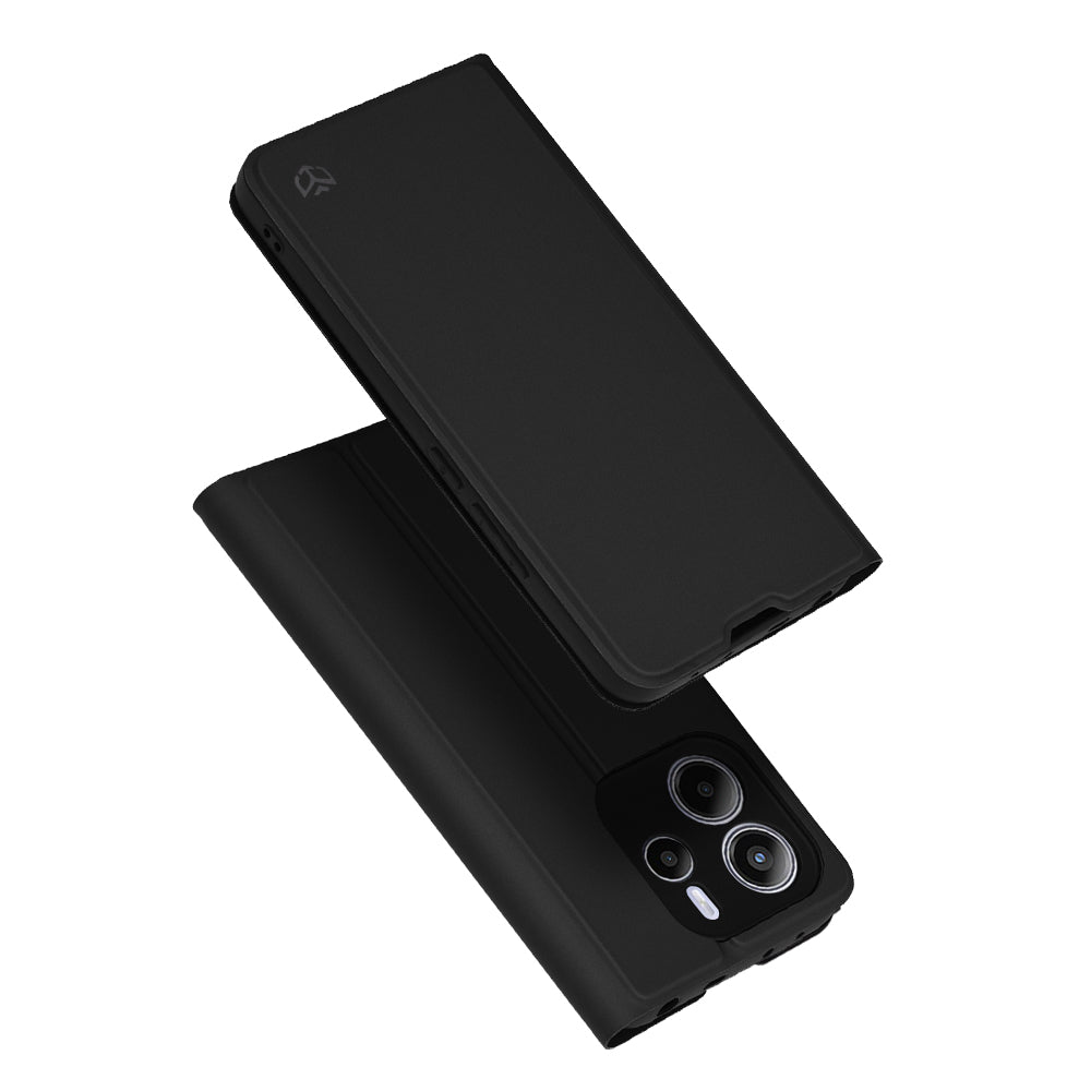 Hoes voor Xiaomi Redmi Note 14 4G (Regionaal), Techsuit, Magskin Book, Zwart